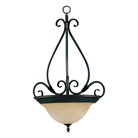 Maxim Three Light Kentucky Bronze Wilshire Glass Up Pendant 2654WSKB